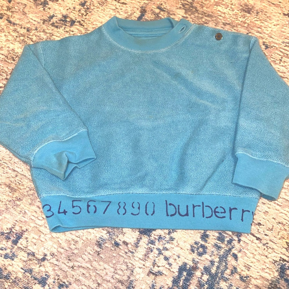 Burberry crew neck sweatshirt-newborn boy 12m